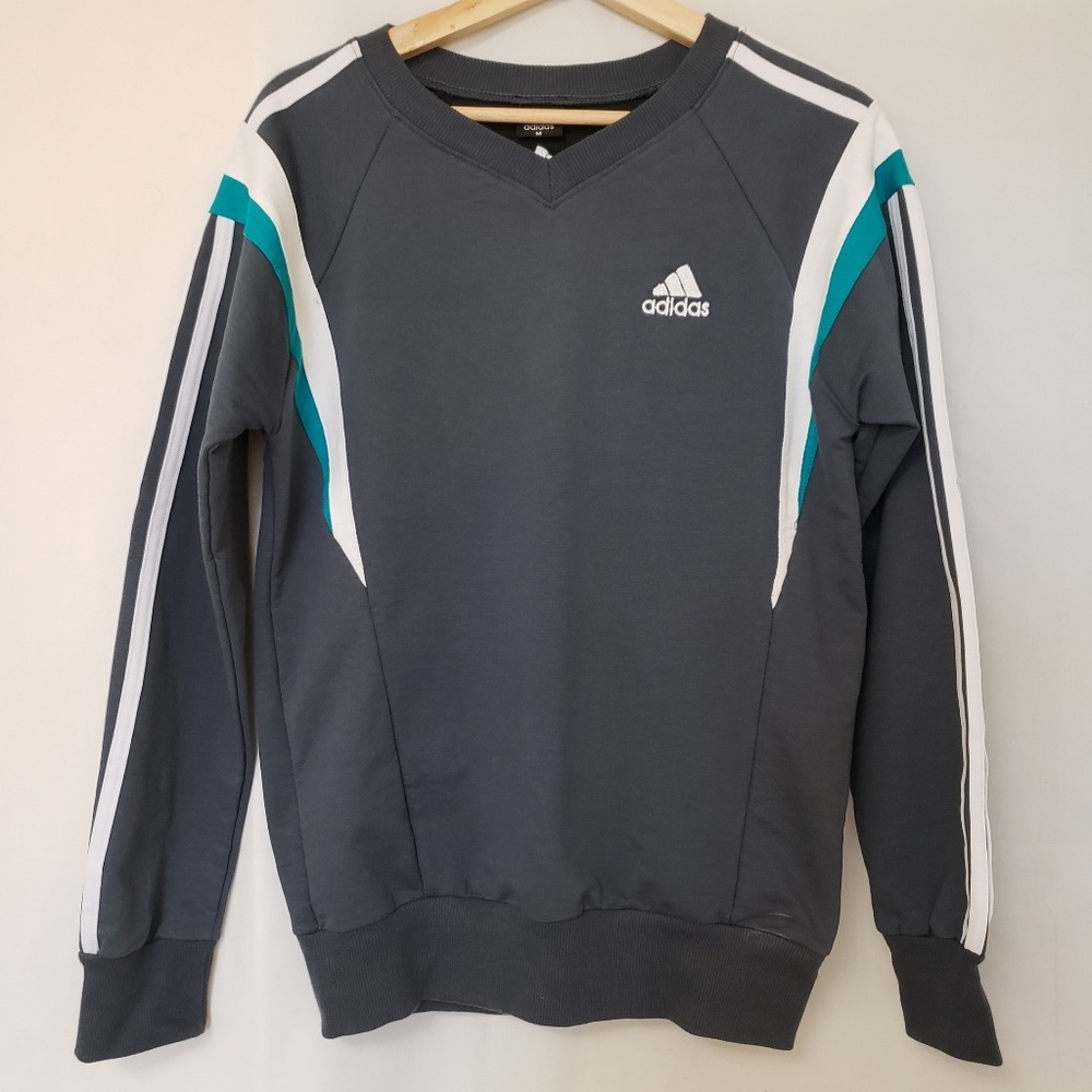 Adidas logo 3 striped sweater